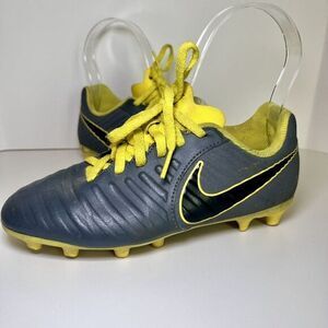 Nike Tiempo Legend 7 Pro FG Kangaroo Leather Size‎ 1.5 Gray Yellow Soccer Cleats